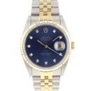 Datejust 36 Steel Gold Jubilee Fluted Blue Diamond Dial von Rolex