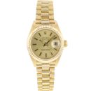 Datejust Lady 26 Yellow Gold President Champagne Dial von Rolex