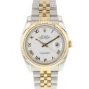 Datejust 36 Steel Gold Jubilee Fluted White Roman Dial von Rolex