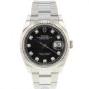 Datejust 36 Fluted Oyster Black Diamond Dial von Rolex