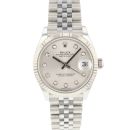 Datejust 31 Jubilee Fluted Silver Diamond Dial von Rolex