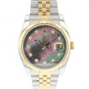 Datejust 36 Steel Gold Jubilee Fluted Factory MoP Diamond Dial von Rolex