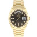 Day-Date 36 Yellow Gold Dark Grey Diamond Dial von Rolex