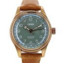 Big Crown Pointer Date 36mm Bronze Case Green Dial Light Brown Leather Strap von Oris