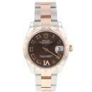 Datejust 31 Steel Everosegold Choco Roman Dial Diamonds von Rolex