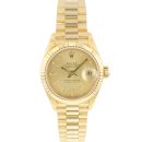 Datejust Lady 26 Yellow Gold President Champagne Dial von Rolex