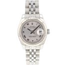 Lady Datejust 26 Jubilee Fluted Silver Roman Dial von Rolex